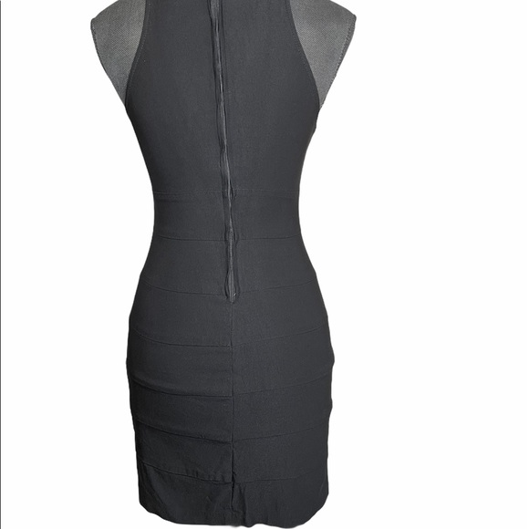 Black Caged Halter Bodycon dress - Picture 10 of 11